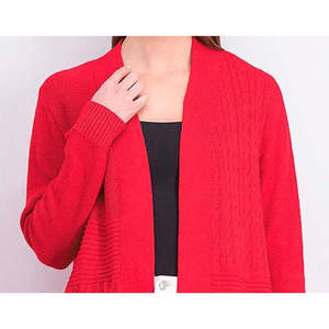 Cardigan Lungo in Lana da Donna Charter Club, Rosso, Taglia Piccola - Design Casual con Stampa, Ricami e Patchwork con Bottoni per Autunno Inverno - Product Image 2