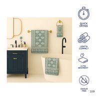 Nachhaltiges Jaipuri Golf Handtuch 100% Bio-Baumwolle Premium Soft Home Compressed Block-Printed Azo-Free Schnellt rocknend Umwelt freundlich