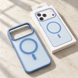 Coque de téléphone magnétique mate pour iPhone 18 17 Pro Max, étui givré magnétique bicolore avec boîte de vente au détail, approvisionnement en gros pour Samsung - Product Image 3