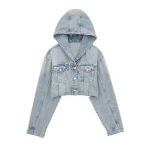 Chaqueta Vaquera para Mujer, Estilo Vintage Lavado, con Botones en la Parte Delantera - Product Image 1