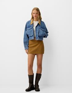 Women's <b>Denim</b> <b>Jacket</b> Hooded Collar Full Sleeve Utility Style Regular Length Solid Color Washed Cotton Coat Breathable Windproof - Product Image 3