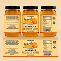 Étiquettes autocollantes personnalisées pour aliments en conserve, pots de miel, étiquettes imperméables en feuille d'or pour l'emballage des produits