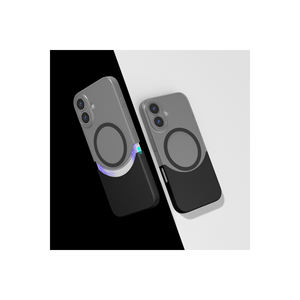 Coque de protection antichoc double couche Netzy pour iPhone 16 Plus compatible MagSafe, étui magnétique gris en silicone - Product Image 2