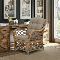 Fauteuil de loisirs en rotin américain, design moderne capitonné, modulaire, pour la maison, le bureau, le salon, confortable, élégant, durable, tissé à la main, haut de gamme