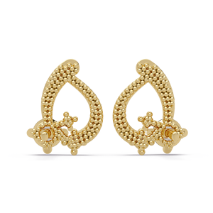 Modern Milgrain Push <b>Back</b> <b>Earrings</b> Round Cut Lab Grown Diamond 14K Solid Gold Cluster Diamond Studs Bridal Wedding Jewelry - Product Image 4