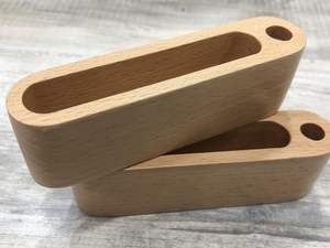 2Pcs Beech Wood Business <b>Card</b> Holder for Office Tabletop <b>Display</b> Business <b>Card</b> <b>Stand</b> for Front Desk with Pen Holder - Product Image 4