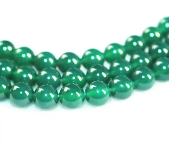 Natural Green Onyx Halus 10Mm Bulat Grosir Untaian Manik-manik Batu Permata dari Toko Produsen Online dengan Harga Dealer-AAA