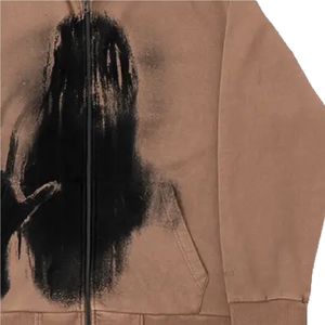 Personalización de Primavera, Sudadera Corta de Felpa 100% Algodón, Desgastada, con Parches, Apliques Bordados, Estilo Vintage, Corte Regular, Lavado Ácido y Decolorado al Sol - Product Image 2