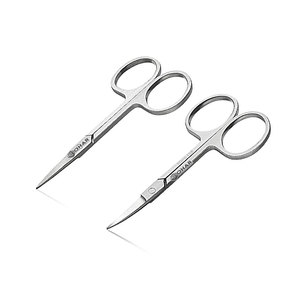2Pcs Set Curved & Straight Cuticle <b>Nail</b> Scissors Premium Stainless Steel <b>Nail</b> Scissors Set for Beauty Grooming Equipments - Product Image 1