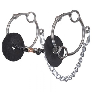Bocado de Brida TOUGH TACK de Acero Inoxidable con Anillo en D y Boquilla de Rodillo de Cobre para Caballos - Product Image 4