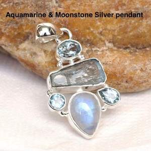 Anillos, colgantes y pendientes de piedras preciosas naturales de Plata de Ley 925 46 piezas - Product Image 1