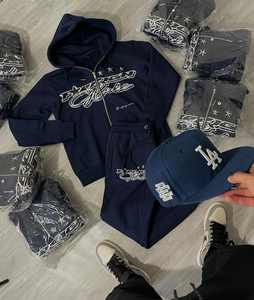 Custom Streetwear Chándal de alta calidad Impreso Jogger Pantalones de chándal Unisex Sudadera con capucha y Jogger Chándales Set Hombres - Product Image 6