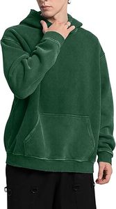 Sudadera Moderna con Lavado Ácido para Hombre, Hecha con Algodón Resistente, Textura Retro Desteñida, Estilo Urbano Holgado para Comodidad Diaria - Product Image 3