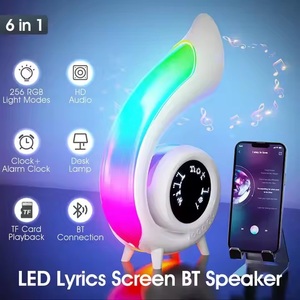 2024 Meilleure vente Magic Mirror Creative Party Speaker haut-parleurs sans fil avec lumières colorées réveil affichage lyrique - Product Image 3