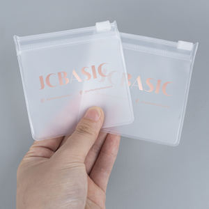 맞춤형 로고 투명 무광 반투명 PVC 자체 밀봉 강력한 지퍼백 주얼리 포장용 비닐백 - Product Image 5