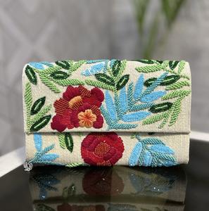 Bolso de mano de algodón de gran capacidad de lujo, bolso de mano de negocios con cremallera trenzada, cierre de botón portátil, bolso de noche impermeable para mujer - Product Image 1