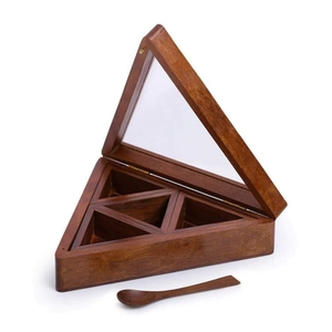 Caja de especias de madera, artículo decorativo para el hogar, gran oferta, artículo de almacenamiento de madera de pino de bambú Natural, nuevo diseño, producto superior, boda de la mejor calidad - Product Image 1