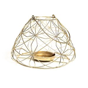 Nouveau métal fer plaqué or fil porte-bougie porte-bougie à la main créatif Miniature Art & artisanat européen mariage déco - Product Image 2