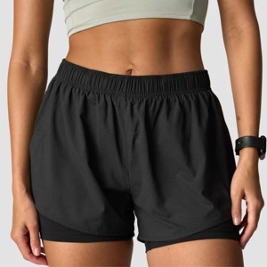 Short de sport élégant 2 en 1 pour femme-Léger et respirant, idéal pour le yoga, le fitness et les activités de plein air - Product Image 2