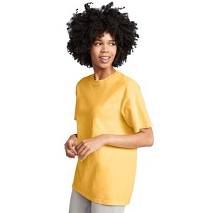 Camiseta lisa de algodón Ringspun gris teñido de manga corta para hombre de colores personalizados - Product Image 5