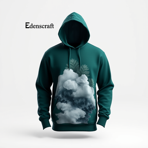 Pull à capuche léger pour hommes hiver décontracté élégant chaud imprimé coton mélangé tissu Durable doux confortable sweat - Product Image 6