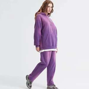 Ensembles de jogging à capuche délavés à l'acide pour hommes Survêtement personnalisé en coton épais éponge français - Product Image 5