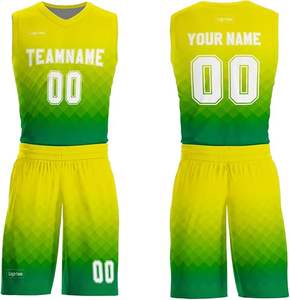 Uniforme de basket-ball personnalisé équipe imprimée et ensemble haut de basket-ball et short pour hommes/industrie du sport pour les jeunes - Product Image 1