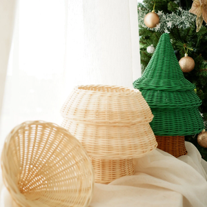 El más vendido, adorno de decoración de árbol de Navidad de ratán, adornos de Navidad personalizados, árbol de mimbre de Navidad de ratán - Product Image 2