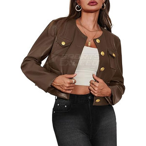 Veste en cuir pour femmes de haute qualité Veste en cuir pour femmes à quantité minimale de commande bas Nouvelle arrivée Veste en cuir pour femmes - Product Image 2