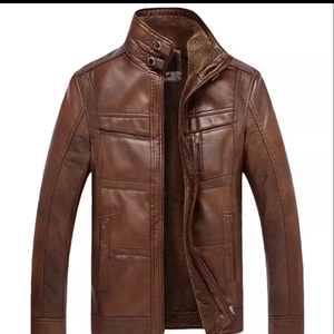 Servicio OEM, Chaqueta de Cuero para Hombre 2026, con Cuello Alto y Logotipo Frontal, Chaquetas de Cuero Personalizadas de Alta Calidad para Hombre - Product Image 1
