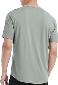 Camiseta de Algodón Grueso con Cuello Redondo y Logo OEM, Estilo Urbano, Holgada, para Hombre - Product Image 2