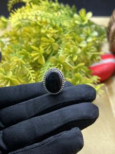 Bague en argent sterling 925 pour femmes de style bohème faite à la main en onyx noir ovale cabochon lunette réglage cadeau d'anniversaire classique - Product Image 6