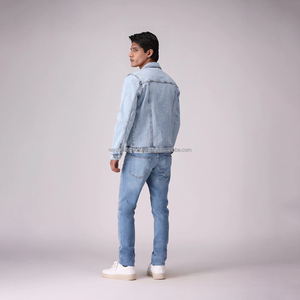 Chaqueta cortavientos vaquera de invierno para hombre con logotipo personalizado de Nardon, transpirable, Vintage, de alta calidad, 100% de algodón - Product Image 2