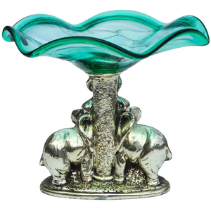 Moderno Tazón de Metal Esculpido Hecho a Mano ZAHID EXPORTS Modelo ZE-392T Estilo Americano para Interiores de Lujo, Tazón Elegante y Seguro con Acabado Plateado - Product Image 2