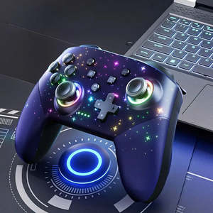 จอยไร้สาย Pro LED สำหรับ Switch ใช้งานได้กับมือถือ Wii PC IOS พร้อมฟังก์ชั่นสั่น Turbo และไฟ  รองรับการใช้งาน - Product Image 2