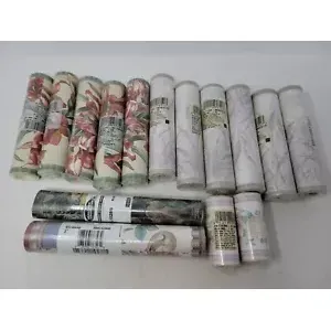 Lote de 15 NUEVOS revestimientos de paredes de Brewster Prepegados Vinilo Borde de pared Floral Trigo Diseño floral Calcomanías de pared - Product Image 1