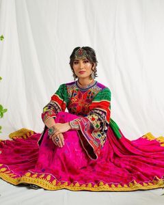 Ropa tradicional hecha a mano vestido afgano de alta calidad mejor Material afgano Vintage vestidos de mujer 0624 - Product Image 3