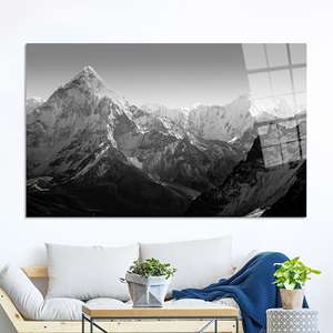 Majestic Snowy Peak Canvas Print Modern Minimalist Wall Art,TEMPERED GLASS ART - Product Image 1