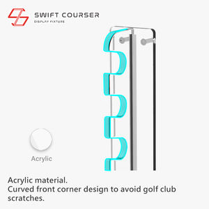 Retail Store Horizontal Wall Mount Acrylic Putter Golf Club Holder Rack - Product Image 4