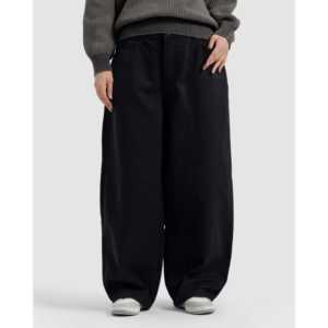 Vaqueros holgados vintage de corte ancho con pierna acampanada, estilo streetwear de cintura alta, tela vaquera con decoración de cristales y diamantes, color oscuro. - Product Image 4