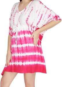 Robe caftan décontractée à col en V pour femmes 100% coton robe Western Kimono couvrir avec broderie et glands pour les fêtes de printemps - Product Image 2