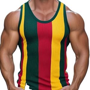 Camiseta sin mangas de gimnasio para hombre de alta calidad con diseño personalizado, ropa informal de punto - Product Image 1