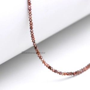 Champagne <b>Red</b> Diamond Genuine natural diamond faceted rondelle <b>beads</b> Bracelet for Jewelry Making bulk supplies wholesale - Product Image 2