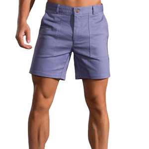 Short de golf décontracté OEM pour hommes, short de golf confortable en coton éponge motif jogging, logo personnalisé, poches cargo, solide non tissé - Product Image 1