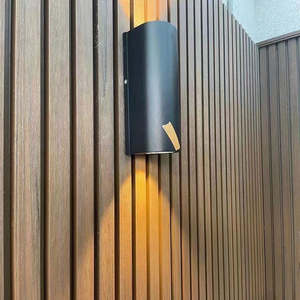 Panel de Pared de Rejilla Cóncavo-Convexo de Madera Maciza Minimalista Moderno, WPC Impermeable para Decoración de <span class=keywords><strong>Fondo</strong></span> de Hoteles y Hogares - Product Image 4