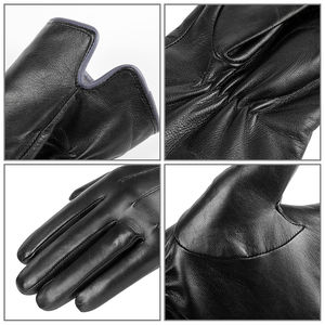 Guantes de moda de cuero recién llegados ecológicos producto transpirable guantes de moda de cuero de tacto ultra suave para mujer - Product Image 4