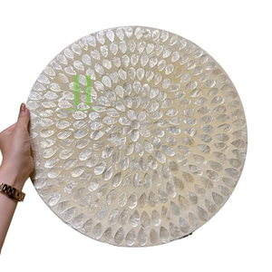 BEST SELLER New Product Mother of Pearl <b>Round</b> <b>Placemats</b> For Party Modern Style Decoration <b>Placemats</b> For Dinner From Vietnam - Product Image 1