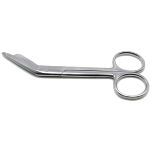 Ciseaux à pansement Knowles de qualité supérieure Ciseaux médicaux à tige coudée dentelée en acier inoxydable allemand 5.5 pouces - Product Image 3