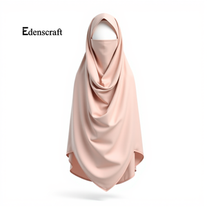 Pañuelo de cabeza modesto ligero elegante tradicional personalizable para mujer largo Khimar transpirable tela suave de talla grande musulmán - Product Image 4
