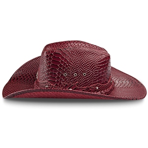 Sombreros de cuero genuino de moda, sombreros de vaquero para montar al aire libre, sombreros de vaquero de cuero de estilo occidental hechos a medida para hombres y mujeres - Product Image 6